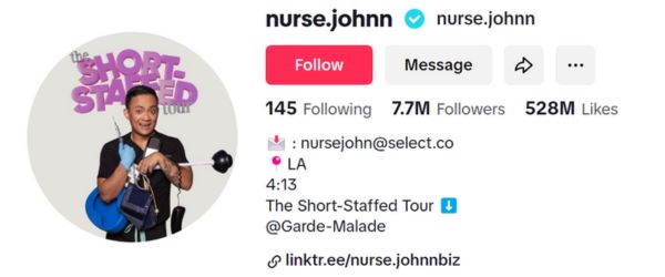 Nurse John tiktok influencer