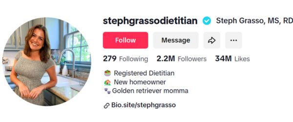 Steph Grasso tiktok influencer