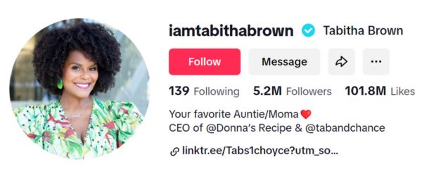 tabitha brown tiktok influencer